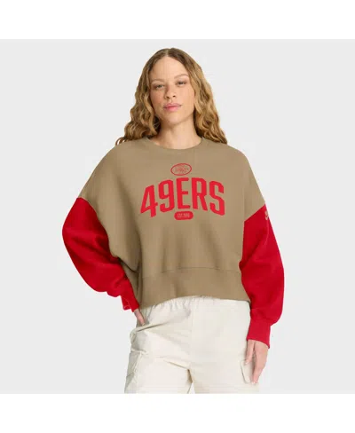 Nike Tan San Francisco 49ers Oversized Rewind Pullover Sweatshirt In Brown