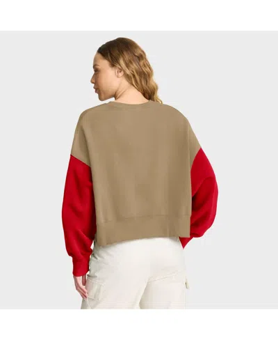 Nike Tan San Francisco 49ers Oversized Rewind Pullover Sweatshirt In Brown