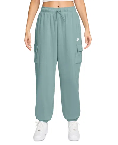 Nike Sportswear Club Fleece Women's Mid-rise Oversized Cargo Sweatpants In Blue