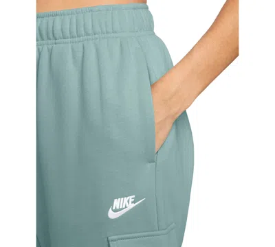Nike Sportswear Club Fleece Women's Mid-rise Oversized Cargo Sweatpants In Blue