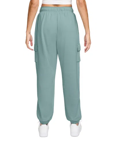Nike Sportswear Club Fleece Women's Mid-rise Oversized Cargo Sweatpants In Blue