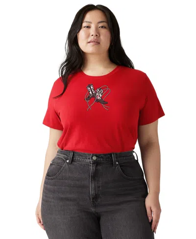 Levi's Perfect Logo T-shirt (plus Size) In Red