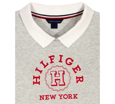 Tommy Hilfiger Toddler And Little Girls 2-piece Collared Top And Denim Flare Skirt Set In Multi