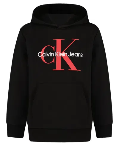 Calvin Klein Boys 8-20 Old School Logo Pullover Hoodie In Animal Print