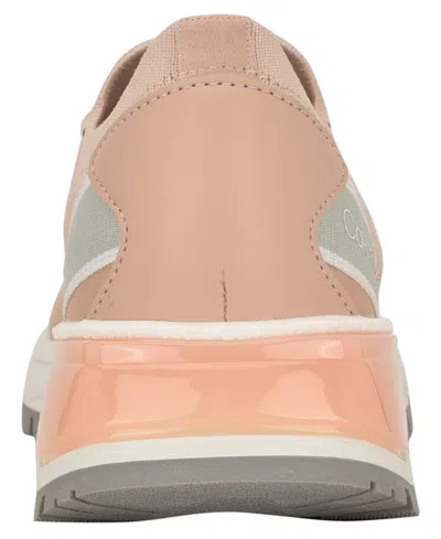 Calvin Klein Women's Geneo Lightweight Knit Sneakers In Pink