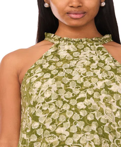 Cece Women's Sleeveless Halter Neck Dress In Green