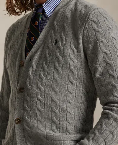 Polo Ralph Lauren Long Sleeve Cardigan Clothing In Gray