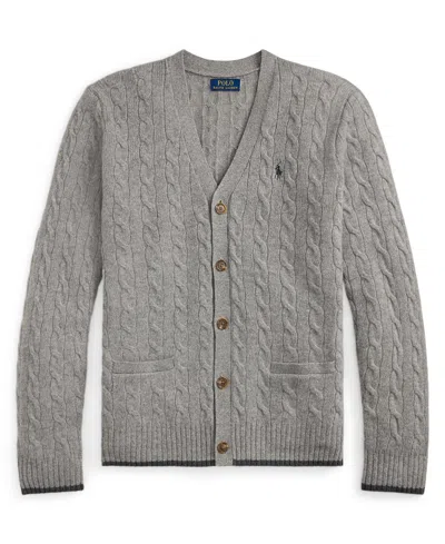Polo Ralph Lauren Long Sleeve Cardigan Clothing In Gray