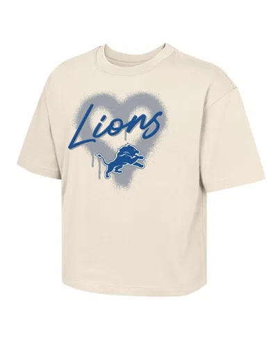 Outerstuff Girl's Spray Heart Boxy T-shirt In White