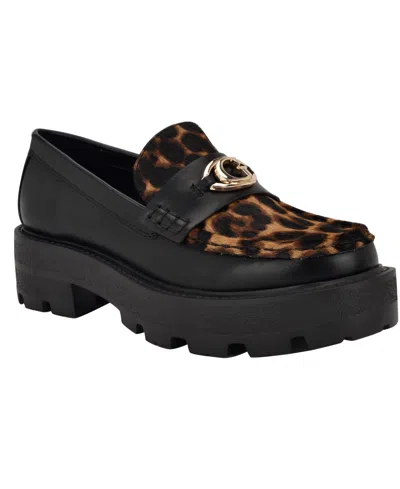 Guess Yanika 2 Platform Loafer In Black