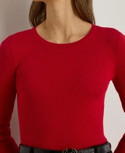Ralph Lauren Womens Slim Fit Crewneck Tee P Xs Xxl In Red