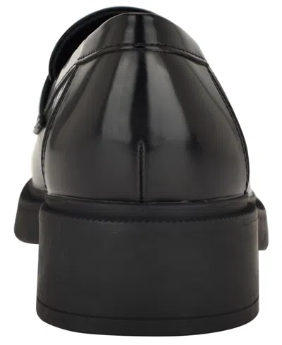 Calvin Klein Women's Otinya Almond Toe Penny Loafers In Black
