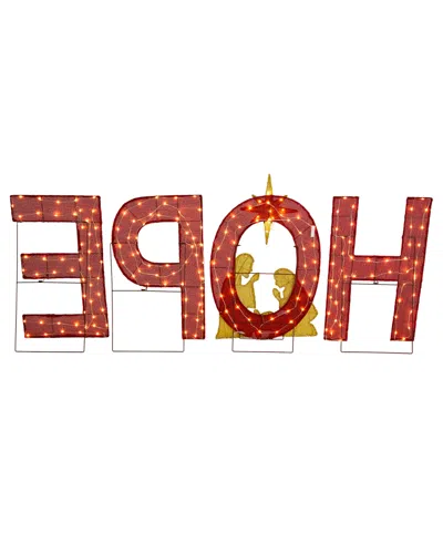 Glitzhome Lighted Fabric Christmas 2d Nativity Hope Polyethylene Lighting Decor, Set Of 4 In Multi