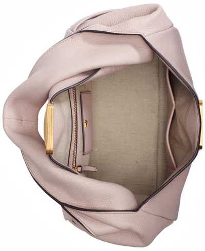 Donna Karan Amagansett Soft-rolled Leather Shoulder With Sculpted Magnet Closure In Pink