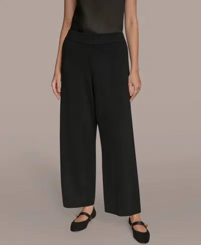 Donna Karan Women's Pull-on Sweater Pants In Black