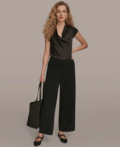 Donna Karan Women's Pull-on Sweater Pants In Black
