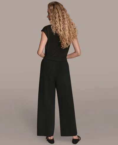 Donna Karan Women's Pull-on Sweater Pants In Black