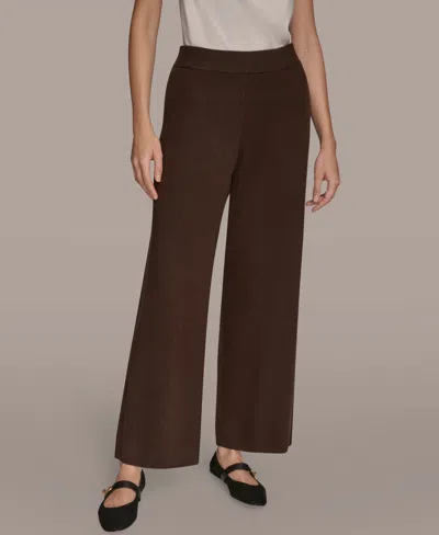 Donna Karan Women's Pull-on Sweater Pants In Brown