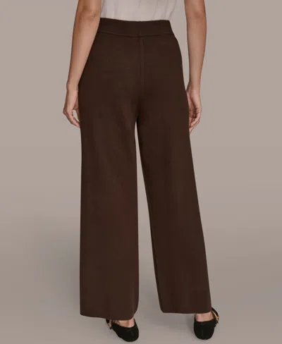 Donna Karan Women's Pull-on Sweater Pants In Brown