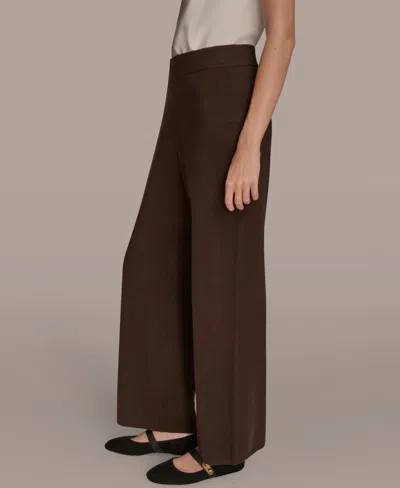 Donna Karan Women's Pull-on Sweater Pants In Brown