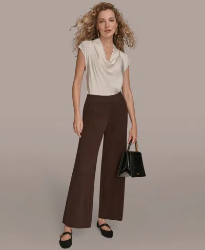 Donna Karan Women's Pull-on Sweater Pants In Brown