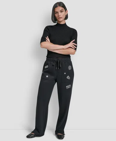 Dkny Women's Pins And Patches Scuba Jogger In Black