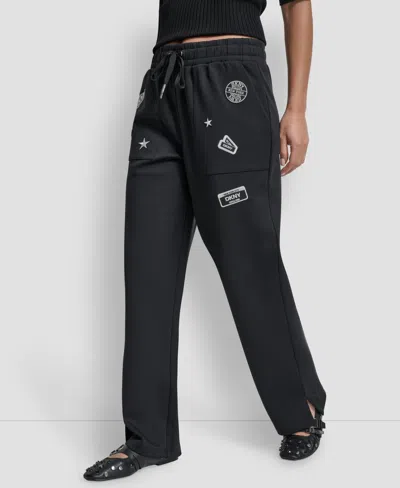 Dkny Women's Pins And Patches Scuba Jogger In Black