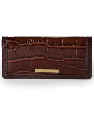 Brahmin Ady Zip Around Wallet In Brown