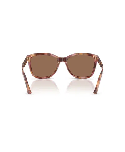 Emporio Armani 56mm Gradient Square Sunglasses In Brown