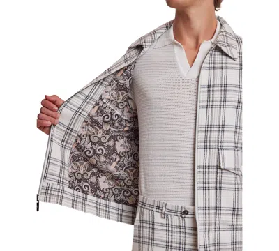 Paisley & Gray Men's Milo Slim Fit Long Sleeve Zip Front Plaid Bomber Jacket In Multi