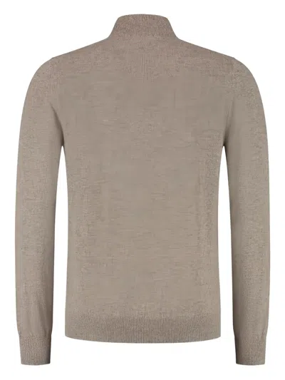 Doriani Half-zip Sweater In Gray