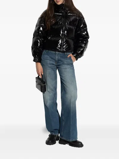 Michael Michael Kors Zip-up Quilted Jacket In Black