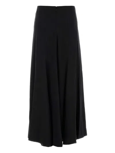 Chloé Maxi Skirt With Sheer Overlay And Flowy Design In Black