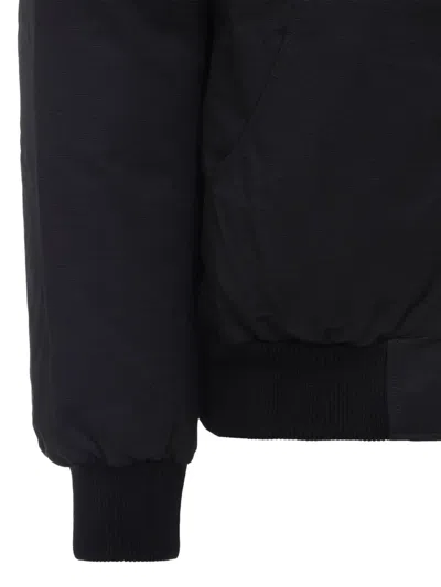 Moose Knuckles Versatile Bomber Jacket Removable Hood In Black