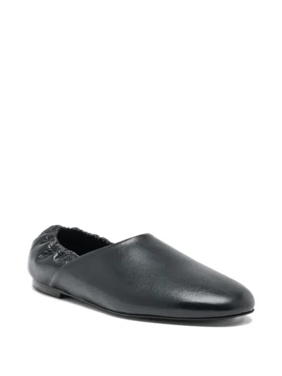 Proenza Schouler Elasticated-back Leather Slippers In Black