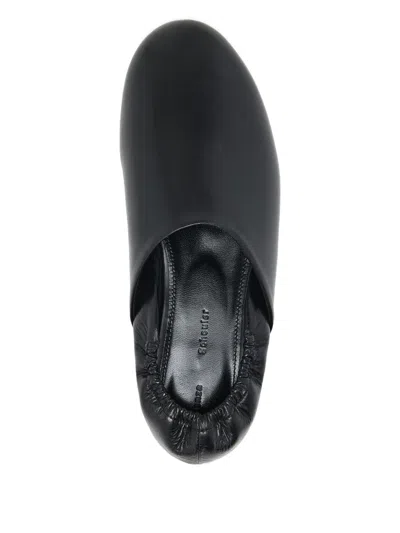 Proenza Schouler Elasticated-back Leather Slippers In Black
