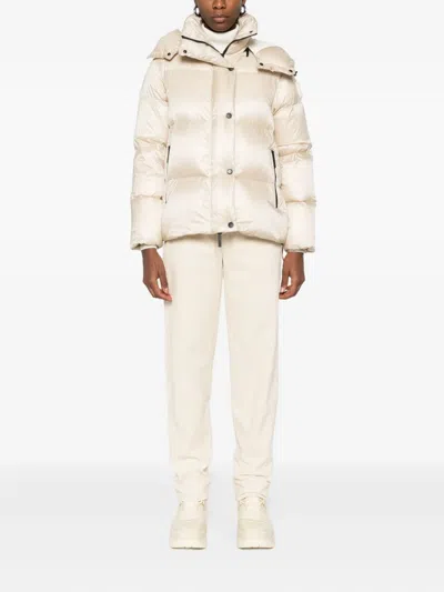 After Label Hooded Puffer Jacket In Neutral