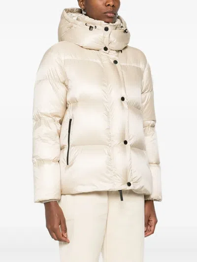 After Label Hooded Puffer Jacket In Neutral