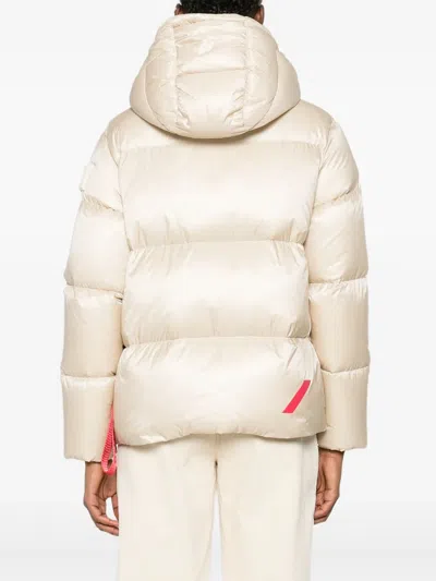 After Label Hooded Puffer Jacket In Neutral