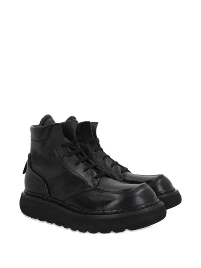 Premiata Lace-up Chunky-sole Boots In Black