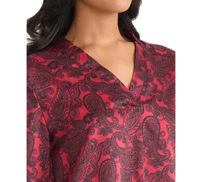 Jones New York Women's V-neck Top In Burgundy