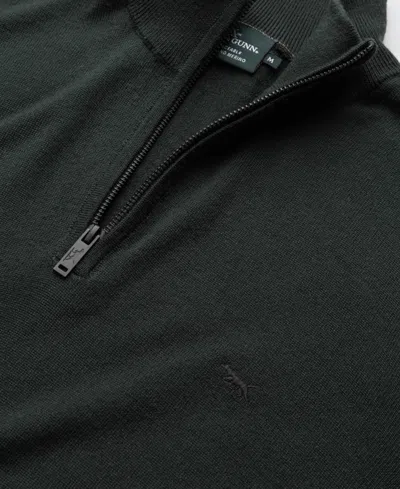 Rodd & Gunn Nobles Funnel Neck Merino Wool Half Zip Sweater In Green
