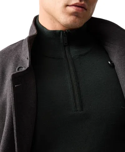 Rodd & Gunn Nobles Funnel Neck Merino Wool Half Zip Sweater In Green