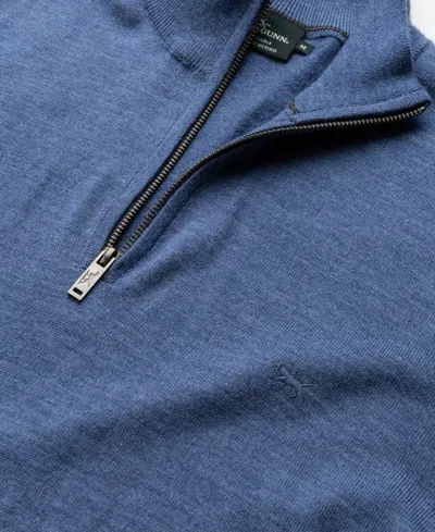 Rodd & Gunn Nobles Funnel Neck Merino Wool Half Zip Sweater In Blue