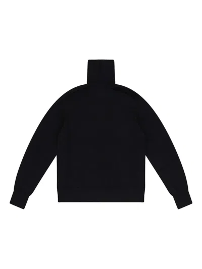 Aimé Leon Dore Black Merino Wool Turtleneck Sweater In Black