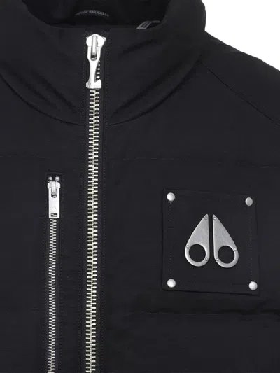 Moose Knuckles Montreal Brand-plaque Cotton-blend-down Vest In Black