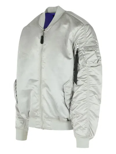 Alpha Industries Ma-1 Bomber Jacket In Bordeaux Nylon In Burgundy