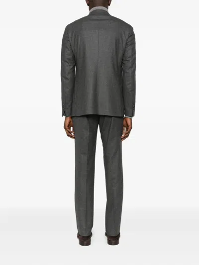 Tagliatore Double-breasted Suit In Gray