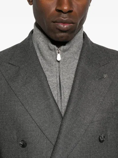 Tagliatore Double-breasted Suit In Gray