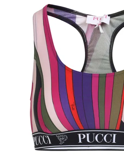 Pucci Abstract-print Sporty Bra In Multi